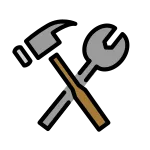 Hammer And Wrench SVG Icon